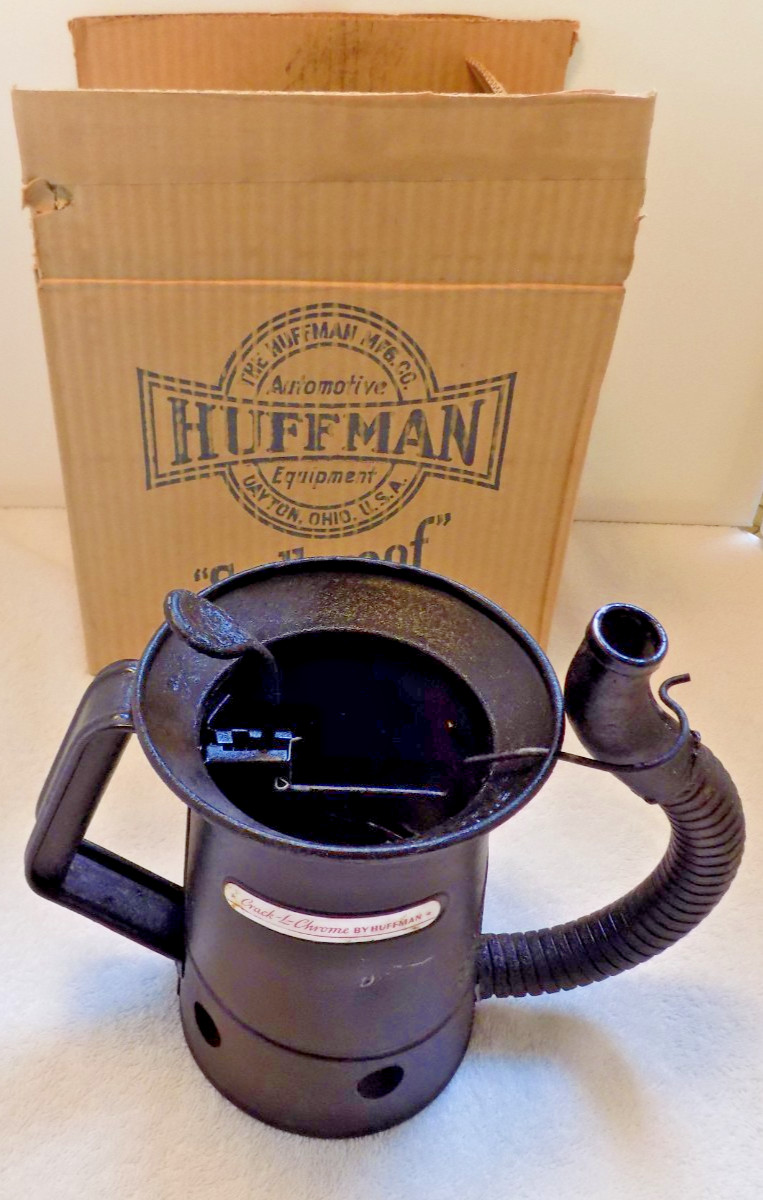 NOS WWII Vintage Oil Can Huffman Damaged Antique Original Box Scarce