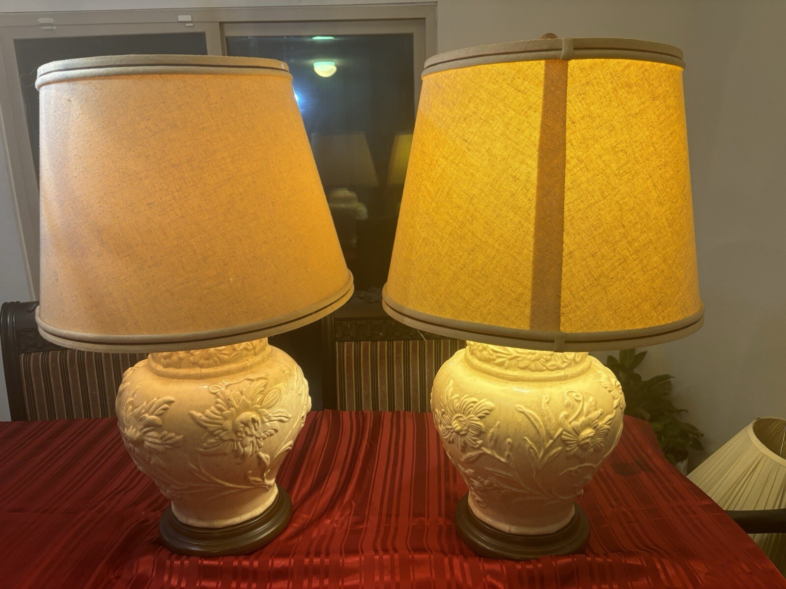 Off-White Wooden Base. $75.00 For The Pair.