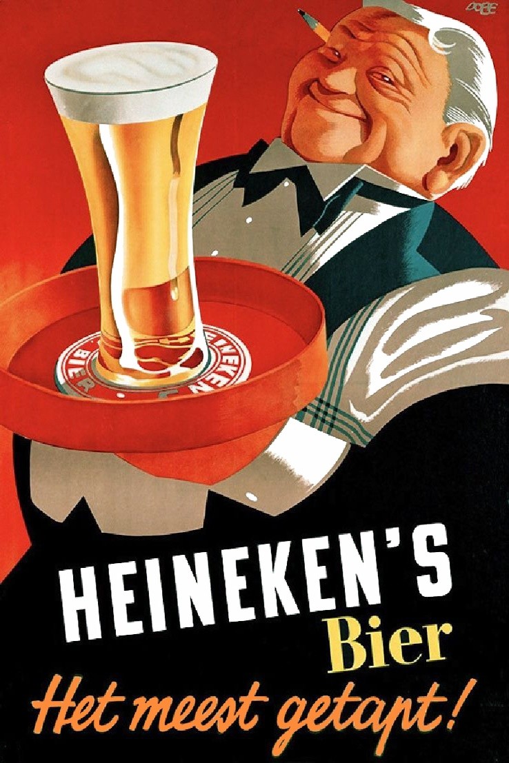 🍺 Heineken Beer Vintage Style Poster – 24×36” – 200gsm Paper🗞️ Hi-Res💎 Print
