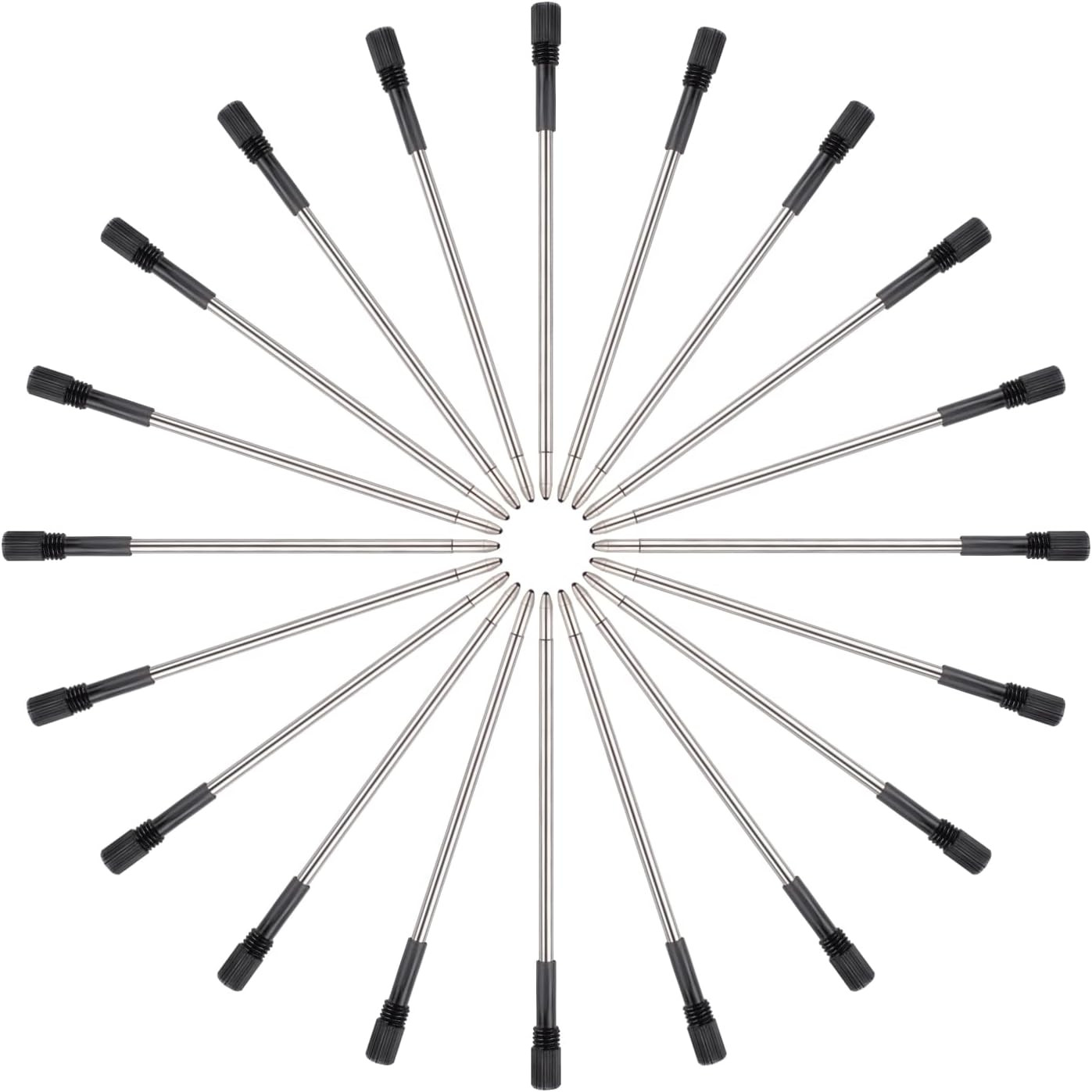 YOUMI Pens Refills 20 Pcs 3.23In Ballpoint Pen Refills Sparkling Bling Diamond C