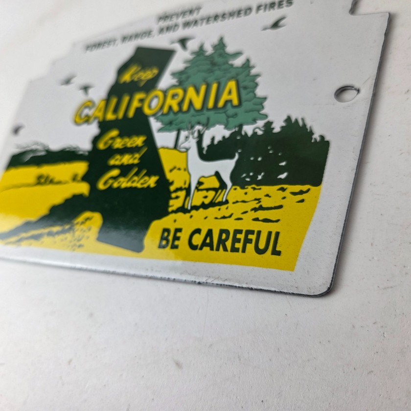 Vintage National Park Sign – Yosemite California Gas Pump Porcelain Sign