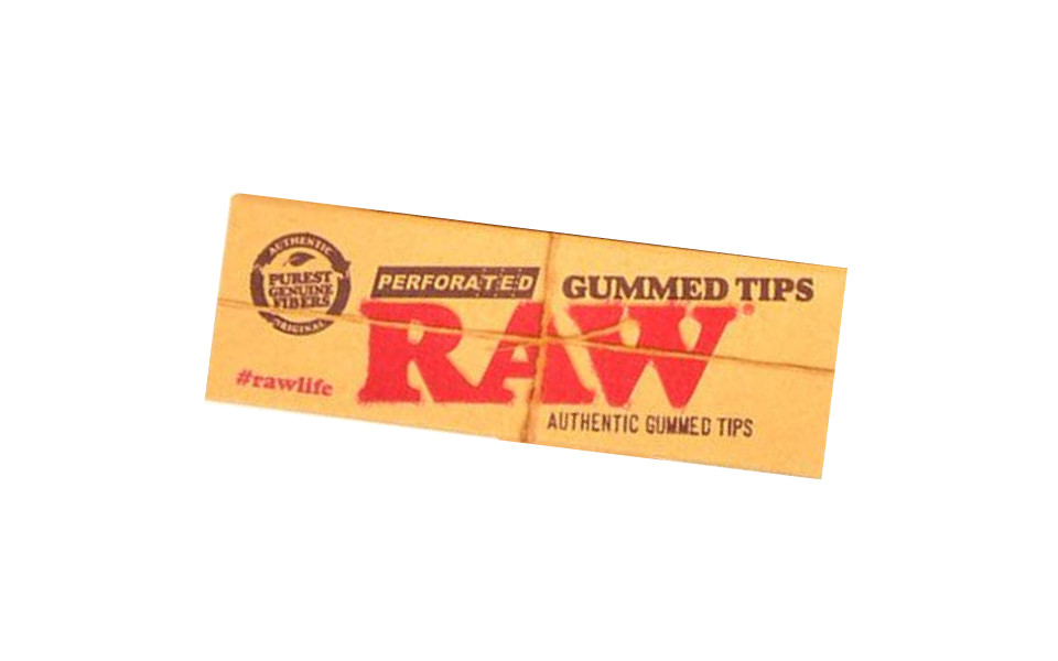1 Pack RAW Authentic Gummed Tips Perforated 33 Count total