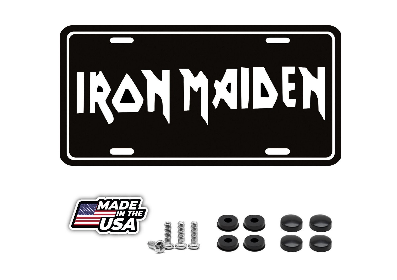 Iron Maiden license plate metal wall sign front tag vanity plate – Music Band