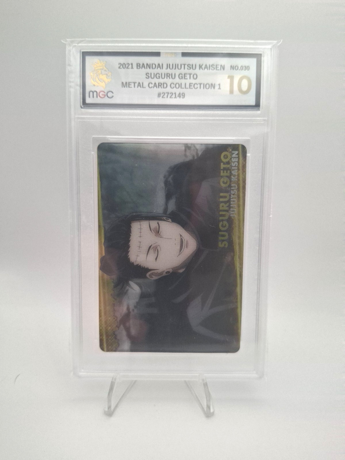 Suguru Geto Jujutsu Kaisen Bandai Metal Card Collection (30) MGC 10 Side Scratch