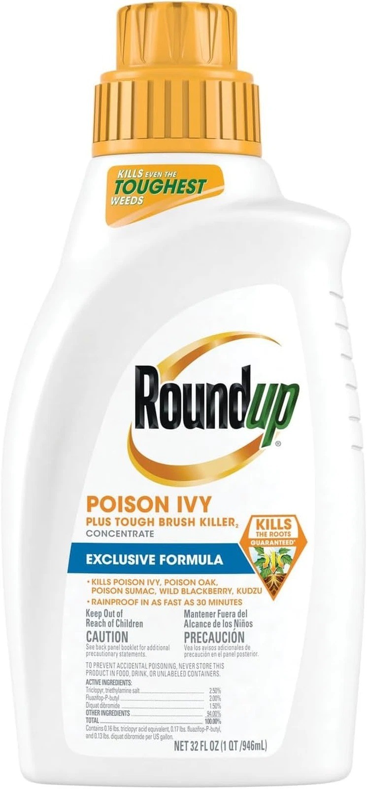 Poison Ivy plus Tough Brush Killer₂ Concentrate, Visible Results in Hours, 32 Fl
