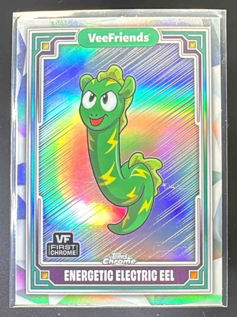 2025 Topps Non-Sport Chrome VeeFriends Energetic Electric Eel Refractor #84