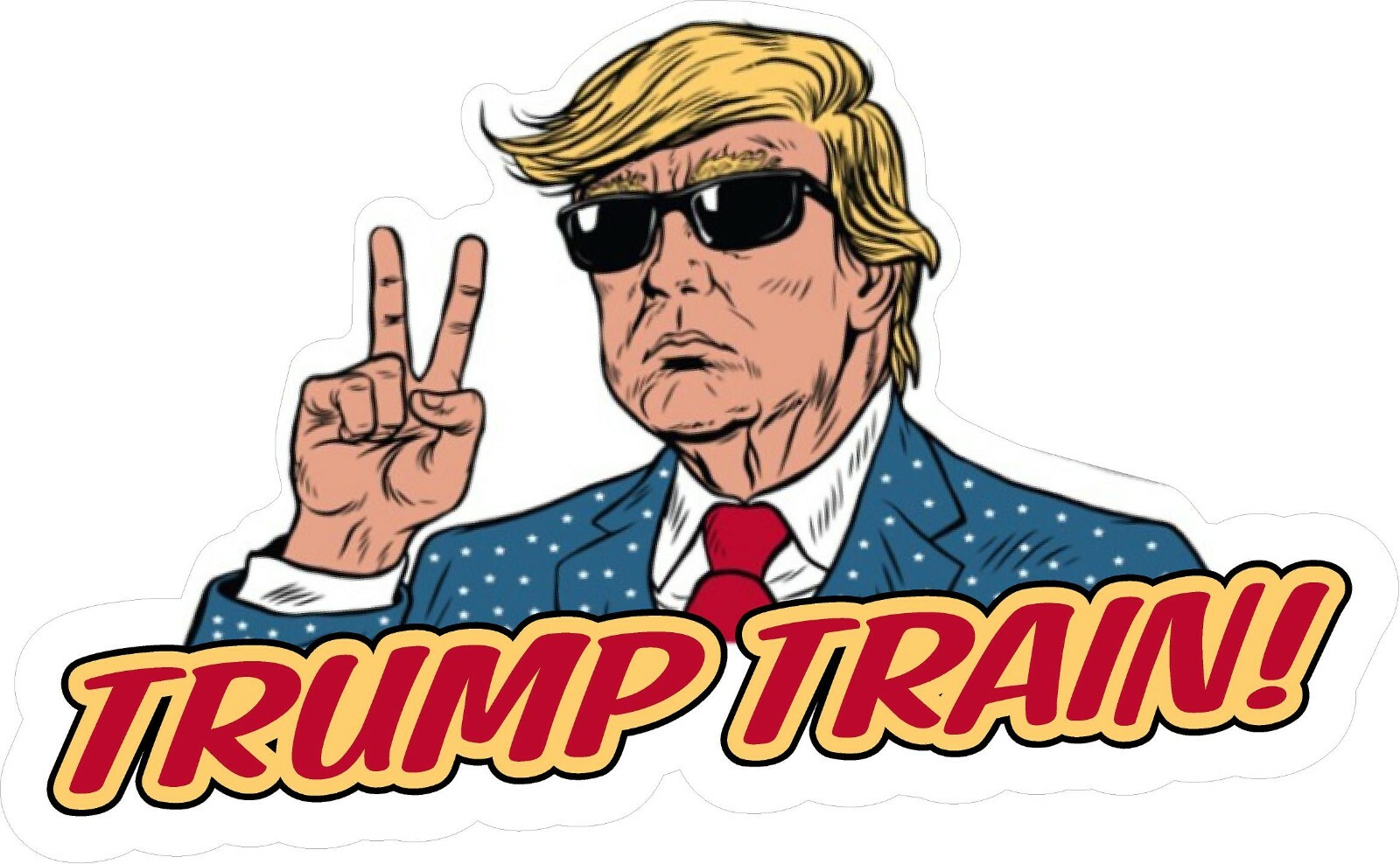 Trump Train 2020 Cool Funny USA Vinyl Sticker