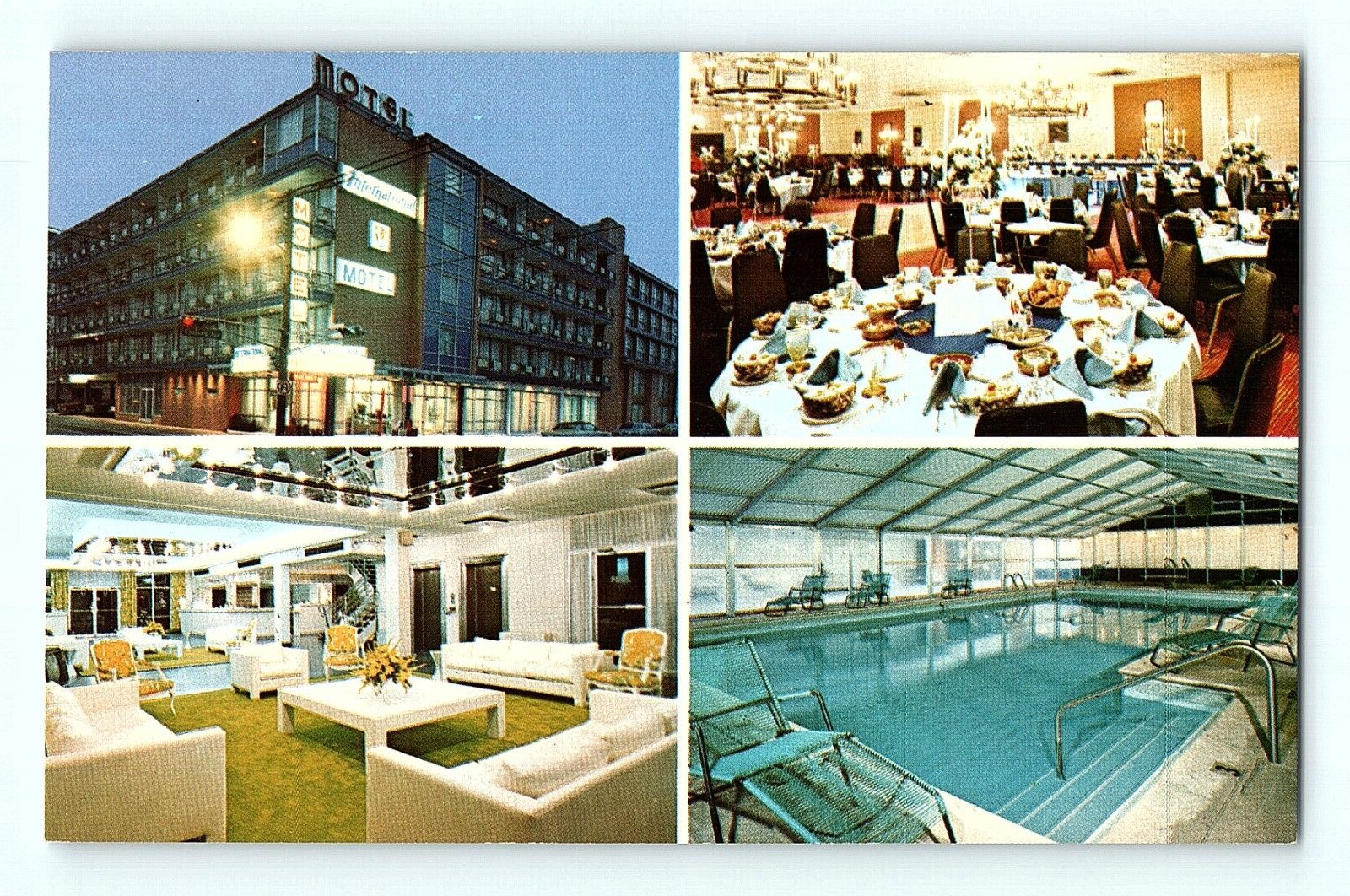 International Motel Atlantic City NJ Hotel Luxury Casinos Boardwalk Postcard E8