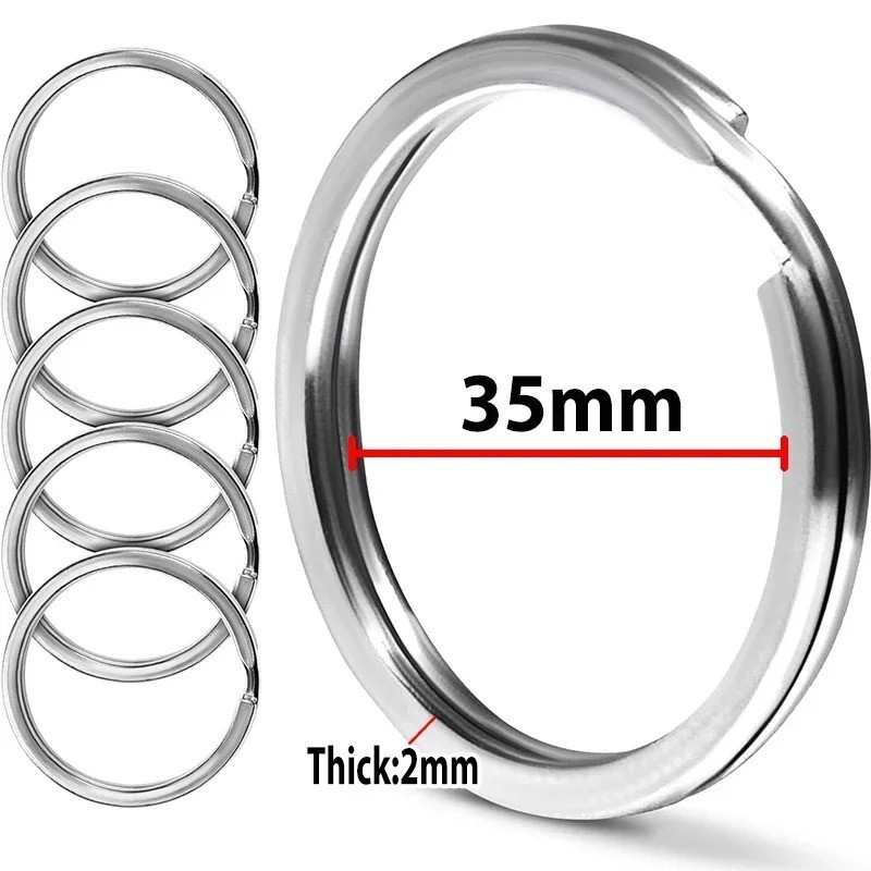 30PCS Key Rings Stainless Steel Assortment Heavy Duty Split Key Ring Loops