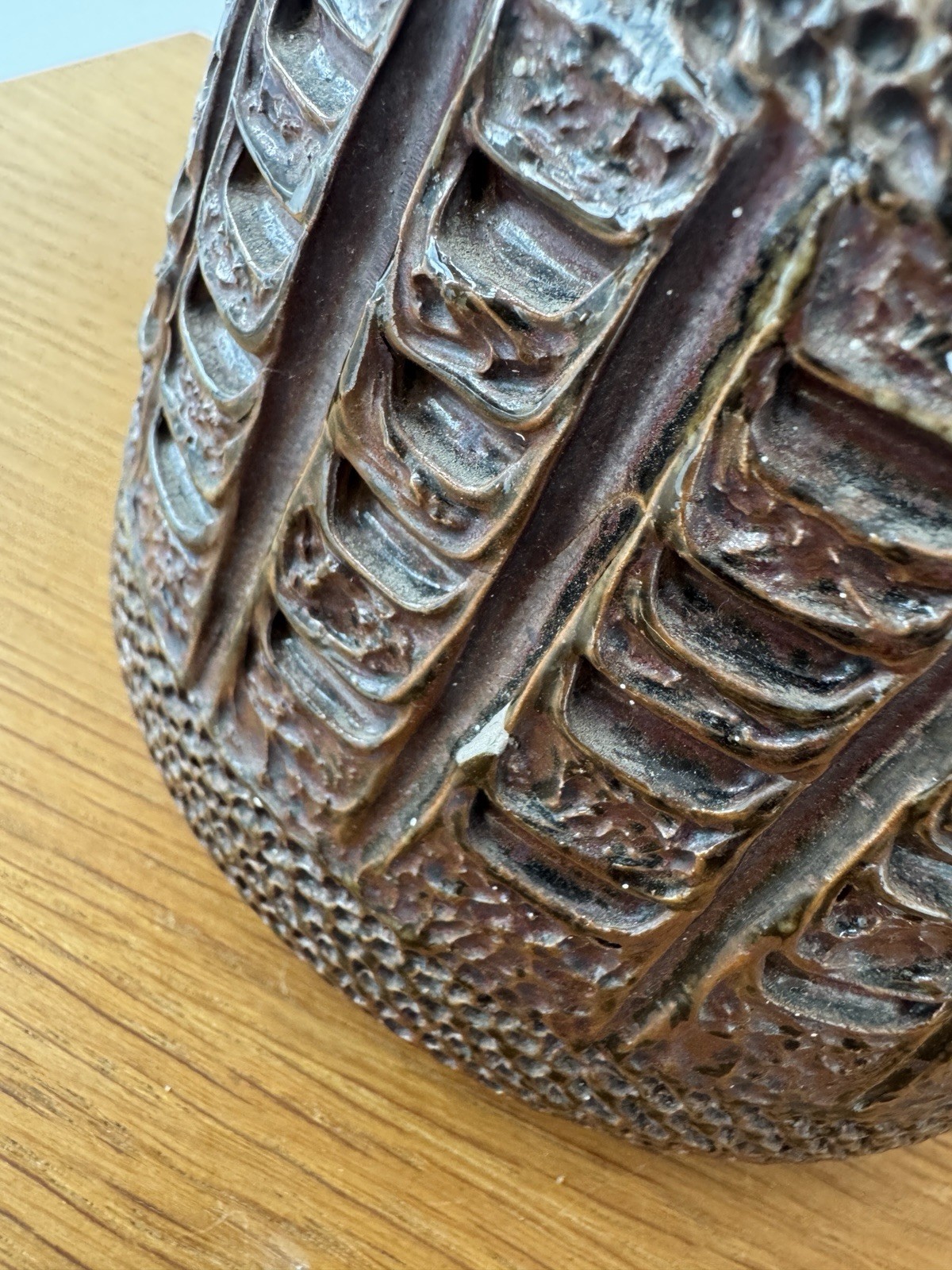 Mid-Century Brutalist Ceramic Table Lamp (shade not included)