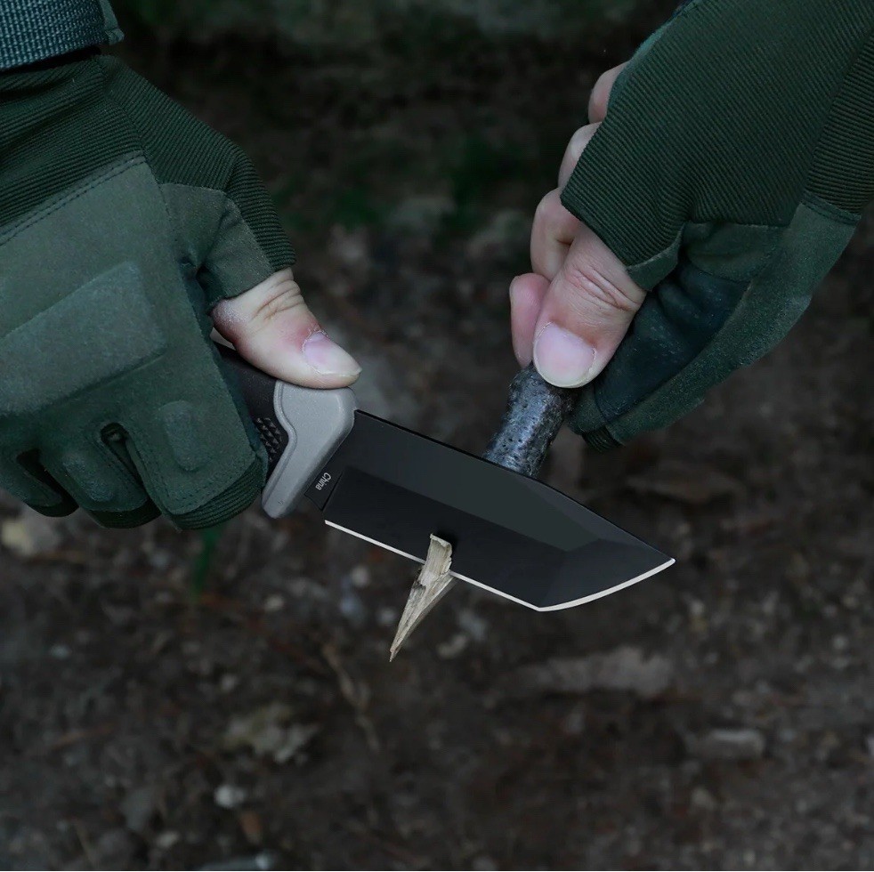 OZARK TRAIL 8.66-in Fixed Blade Knife & Sheath Stainless Steel Blade • Black