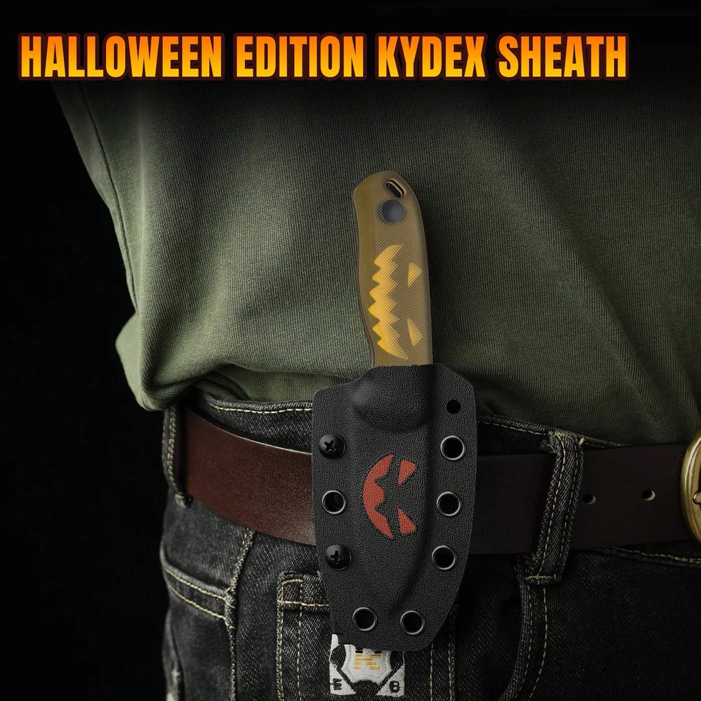 Kizer Halloween Drop Bear Fix Fixed Knife 14C28N Blade PEI Handle With Sheath