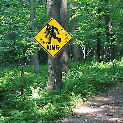 Vintage Sasquatch 24 Gauge Metal Sign, 17 1/2″x 17 1/2” Corner to Corner