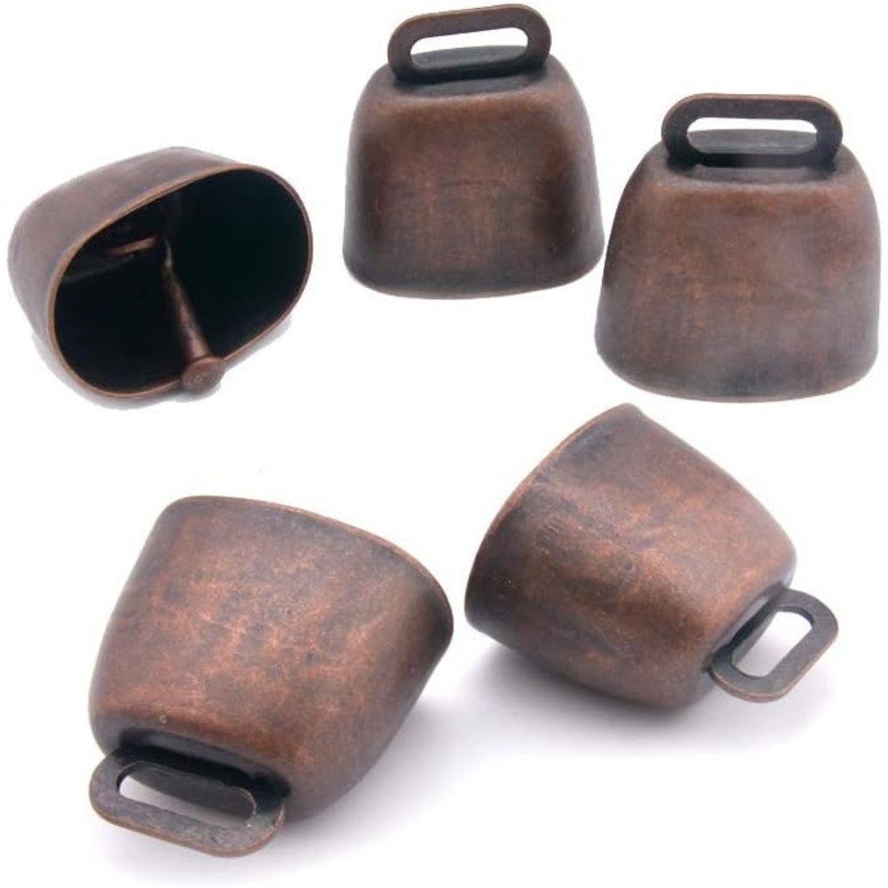 Grazing Copper Bell Loud Bronze Metal Cow Bell for Dogs Horses Sheep Cats Small