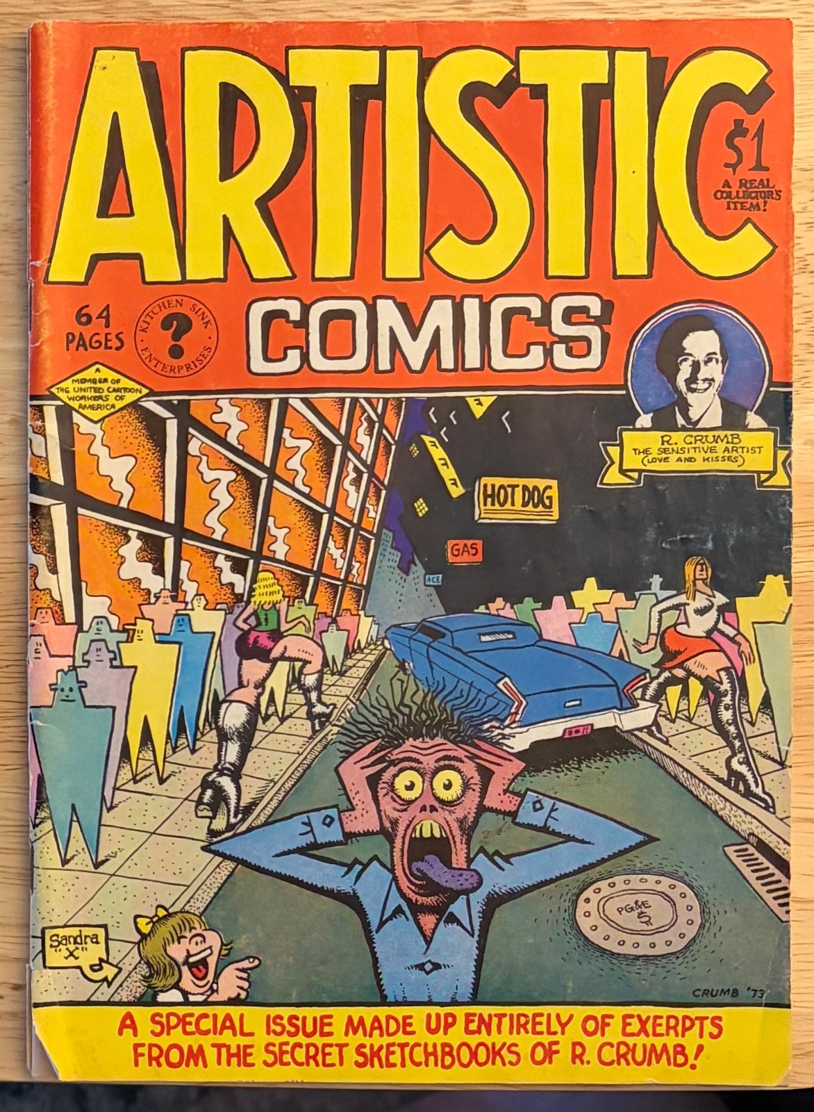 Robert Crumb “Artistic Comics” Sketchbook (Golden Gate Pub 1973 – 1st Print)