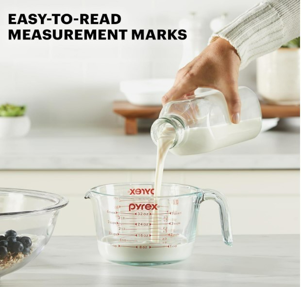 Pyrex Essentials (2-Pack) Glass 1 Cup, 2 2 PC Measuring Cup Set