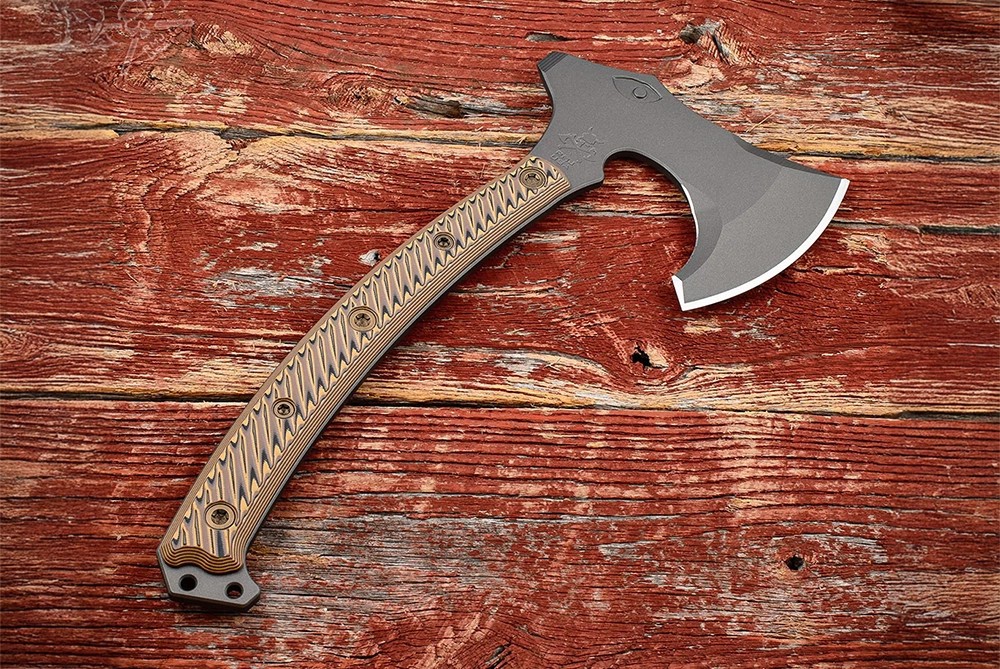 RMJ Tactical Berserker Tungsten Cerakote Finish w/ G-10 Handles and Sheath