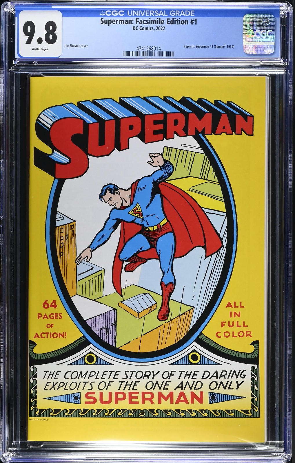 Superman: Facsimile Edition 1 CGC 9.8 Reprints Superman 1 (Summer 1939)