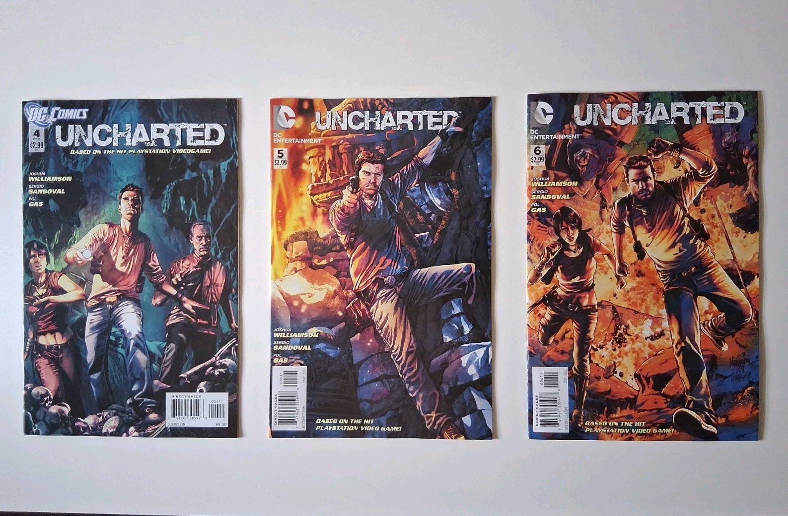 Uncharted #s 4 5 6, DC Comics Vf- To Vf See Pics!