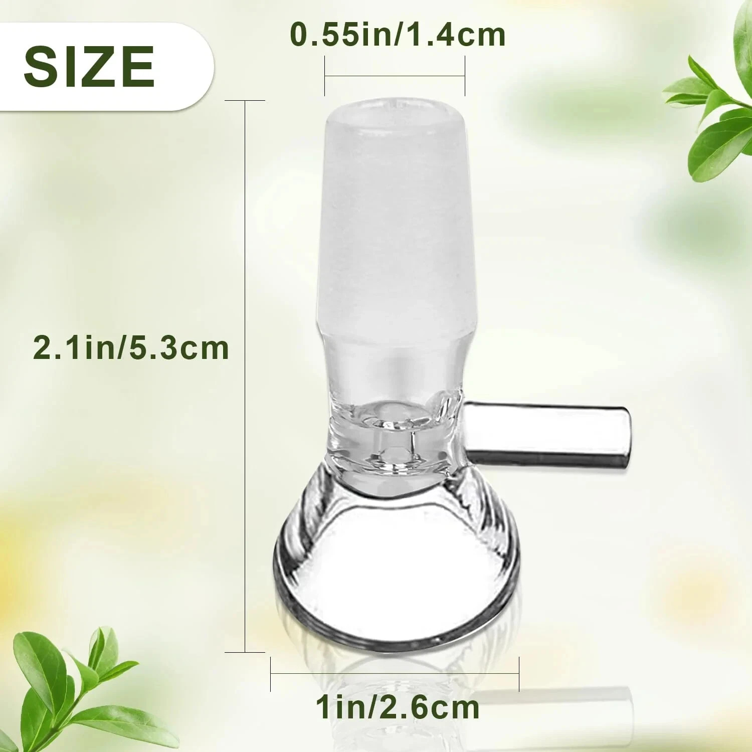 45° Glass Ash Catcher Glass Hookah Attachment for Water Pipe Smoking , Set of 4.