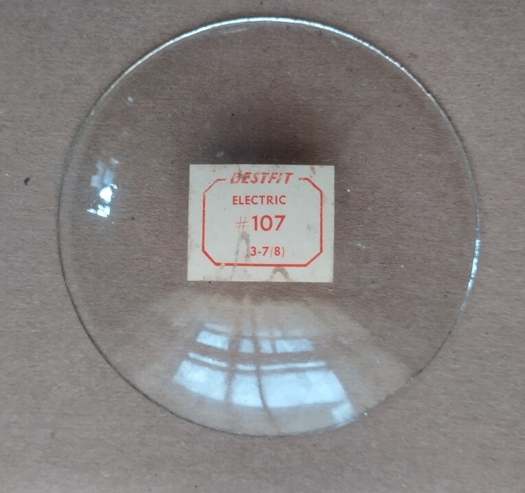 Vintage Clock Convex Glass 3 7/8″ 99mm Round Bestfit Electric # 107