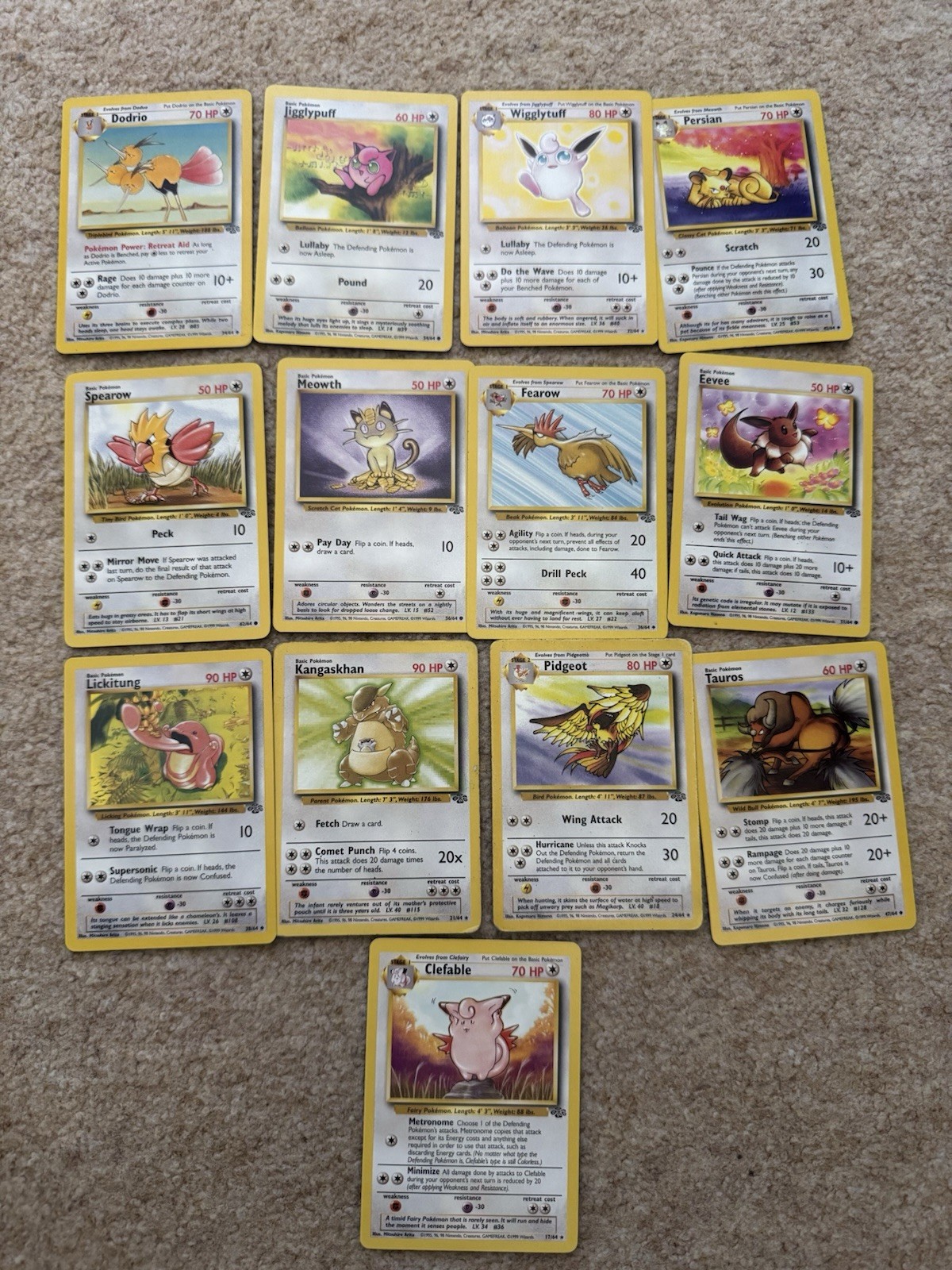 Pokémon TCG Job Lot Bundle Good Used Condition Jungle Set