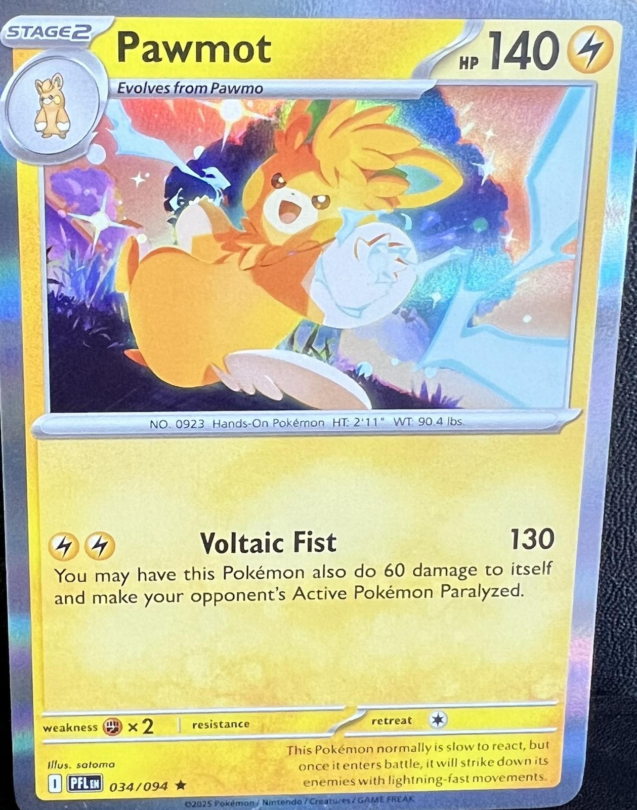 Pokémon Pawmot Phantasmal Flames #34 🇺🇸