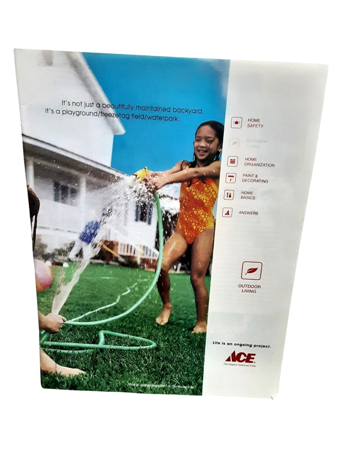 2001 Ace Hardware Outdoor Living Backyard Kids Vintage Print Ad