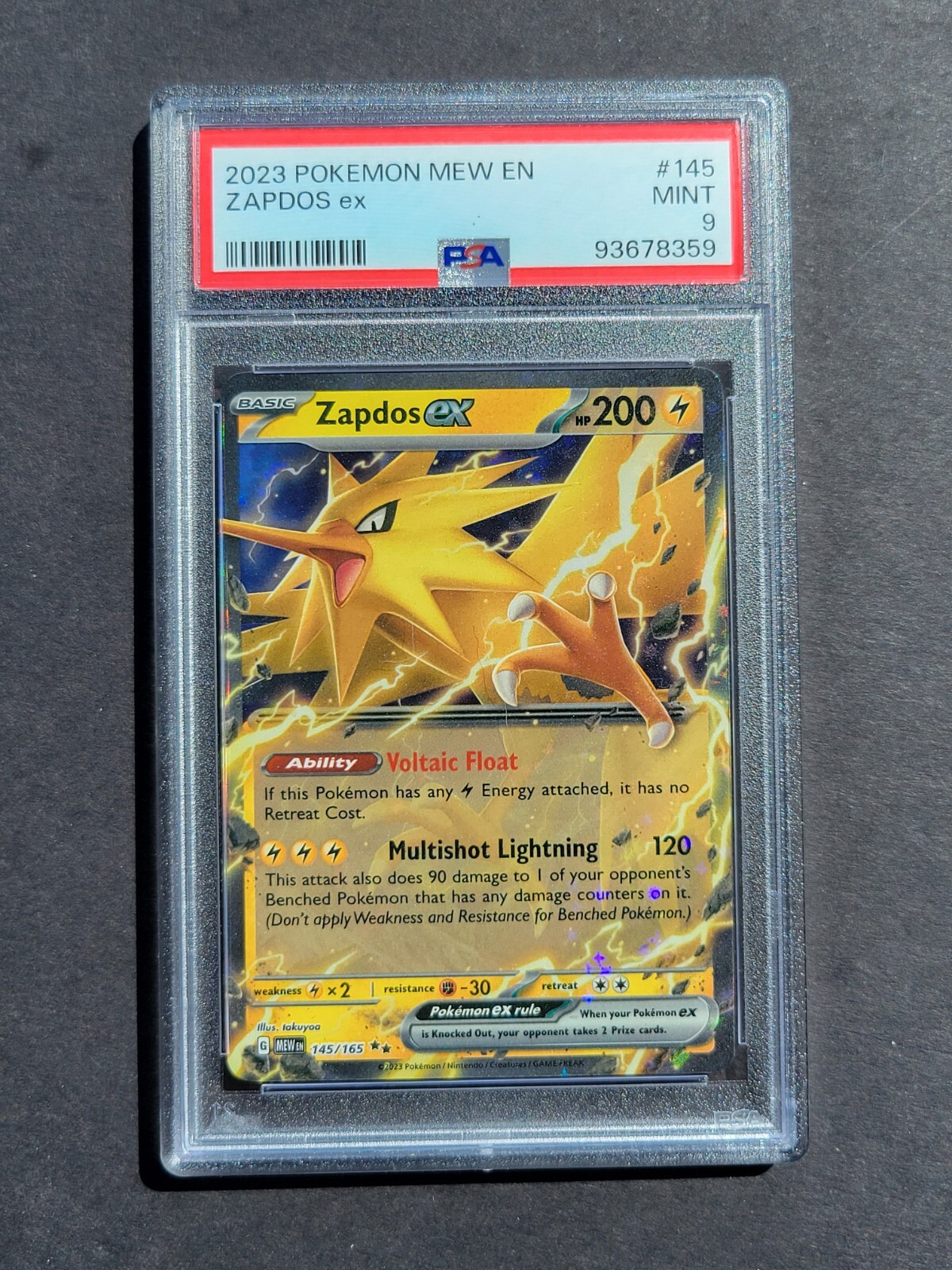 PSA 9 ZAPDOS EX 145/165 – S&V 151 MEW EN DOUBLE RARE HOLO ENGLISH – MINT