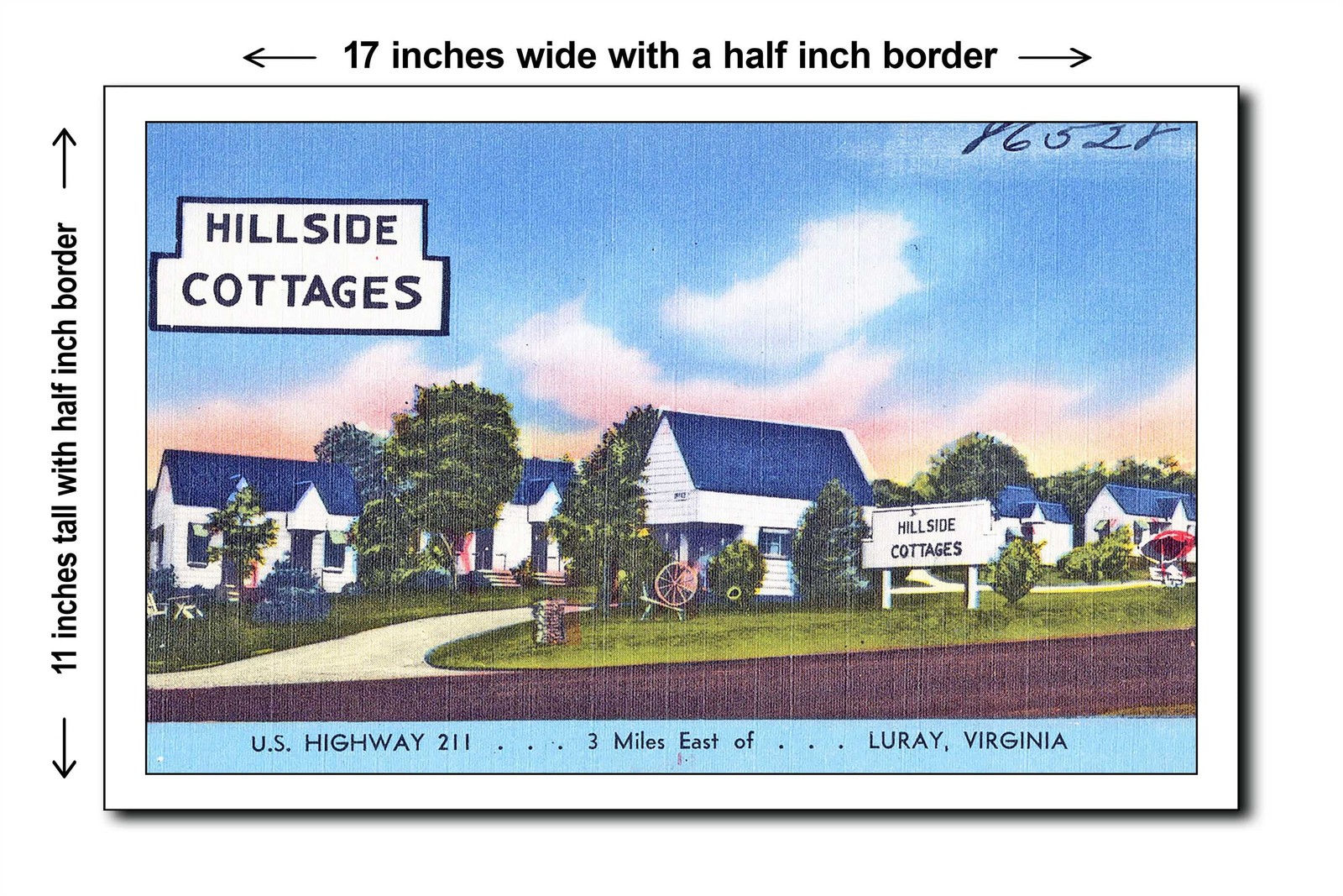 Virginia 1940s – Hillside Cottages, U.S. Highway 211. . . 3 mil – 11×17 Poster