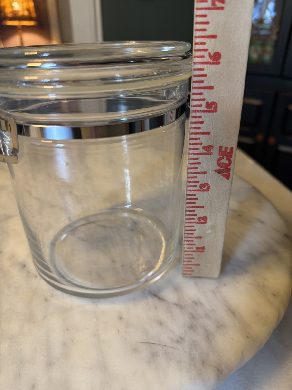 Vintage Dunkin’ Donuts Clear Airtight Ground Coffee Canister With Scoop Holder