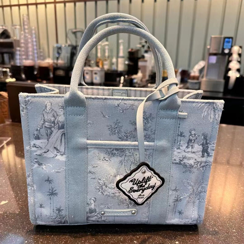 New Starbucks Korea 2024 French Summer Picnic Tote Bag Limited Edition