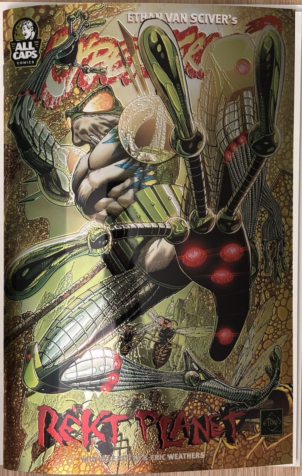 CYBERFROG 2 Rekt Planet – RARE “STALKER” Variant CHROMIUM – ALL CAPS COMICS