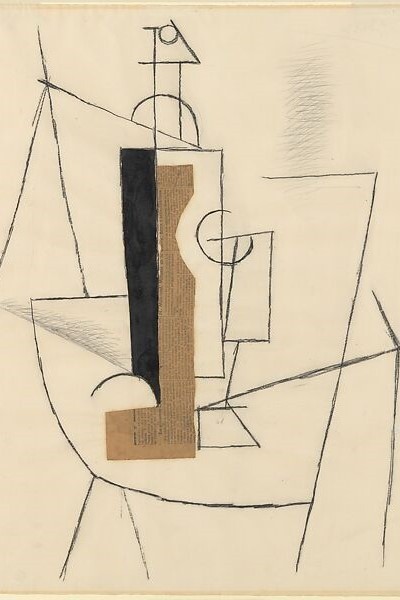 Pablo Picasso Cubist Abstract Composition Vintage Art Photo Reprint
