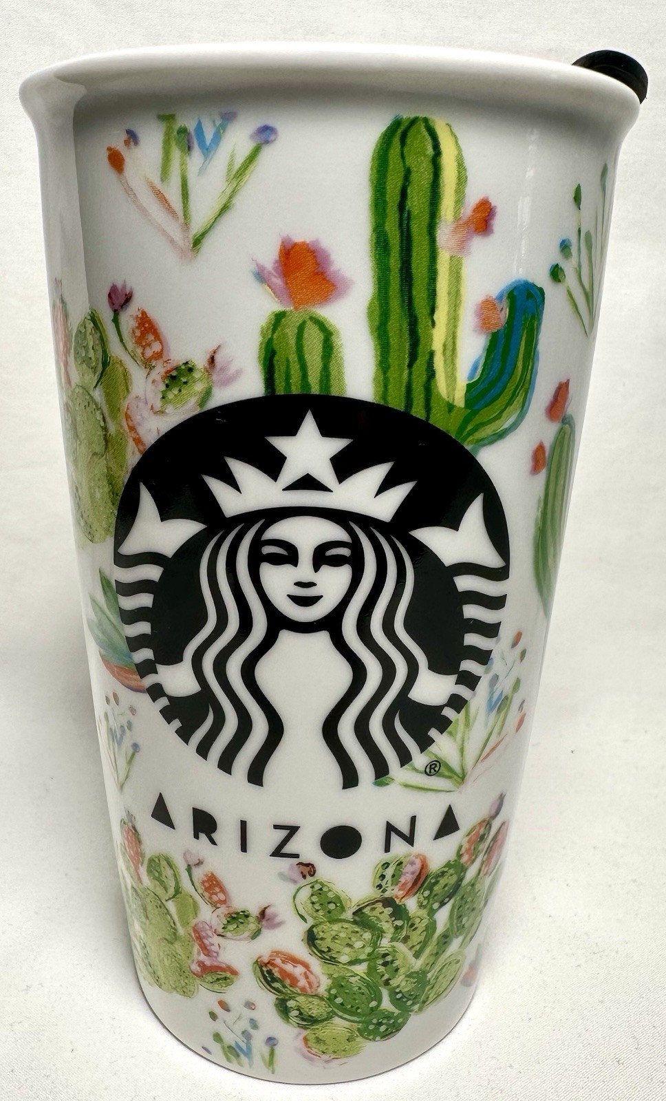 Starbucks 12oz Arizona Cactus Ceramic Travel Tumbler w/Lid (2016)