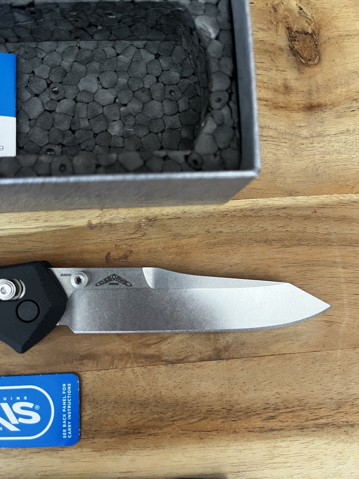 Benchmade 940-2 Osborne Pocketknife Axis Manual Reverse Tanto S30V G10 Authentic
