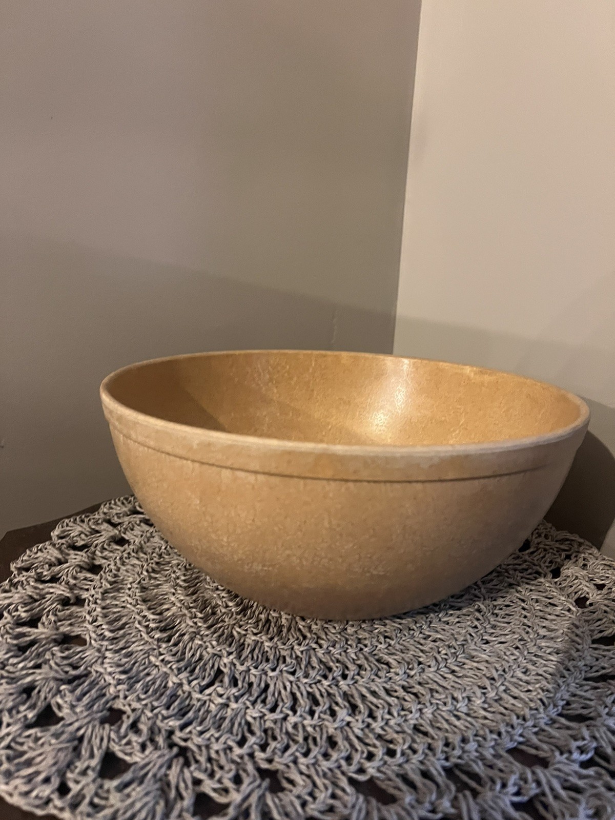 Vintage Ellinger’s Agatized Wood #23 Mixing Bowl – 10″ XL – Sheboygan WI MCM
