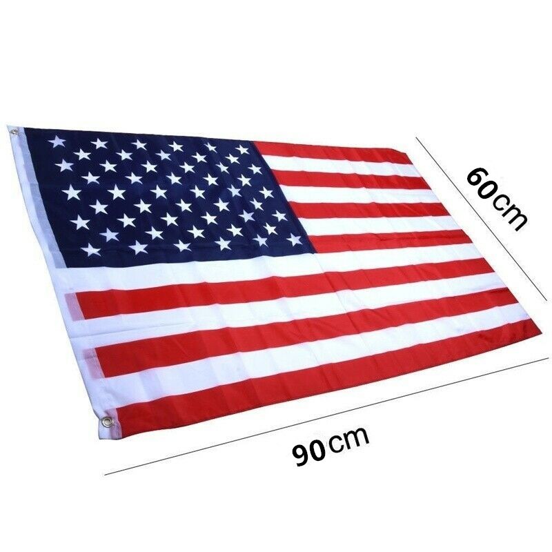 2’x3′ FT American Flag Polyester Stripes Stars US U.S.A Flag With Brass Grommets