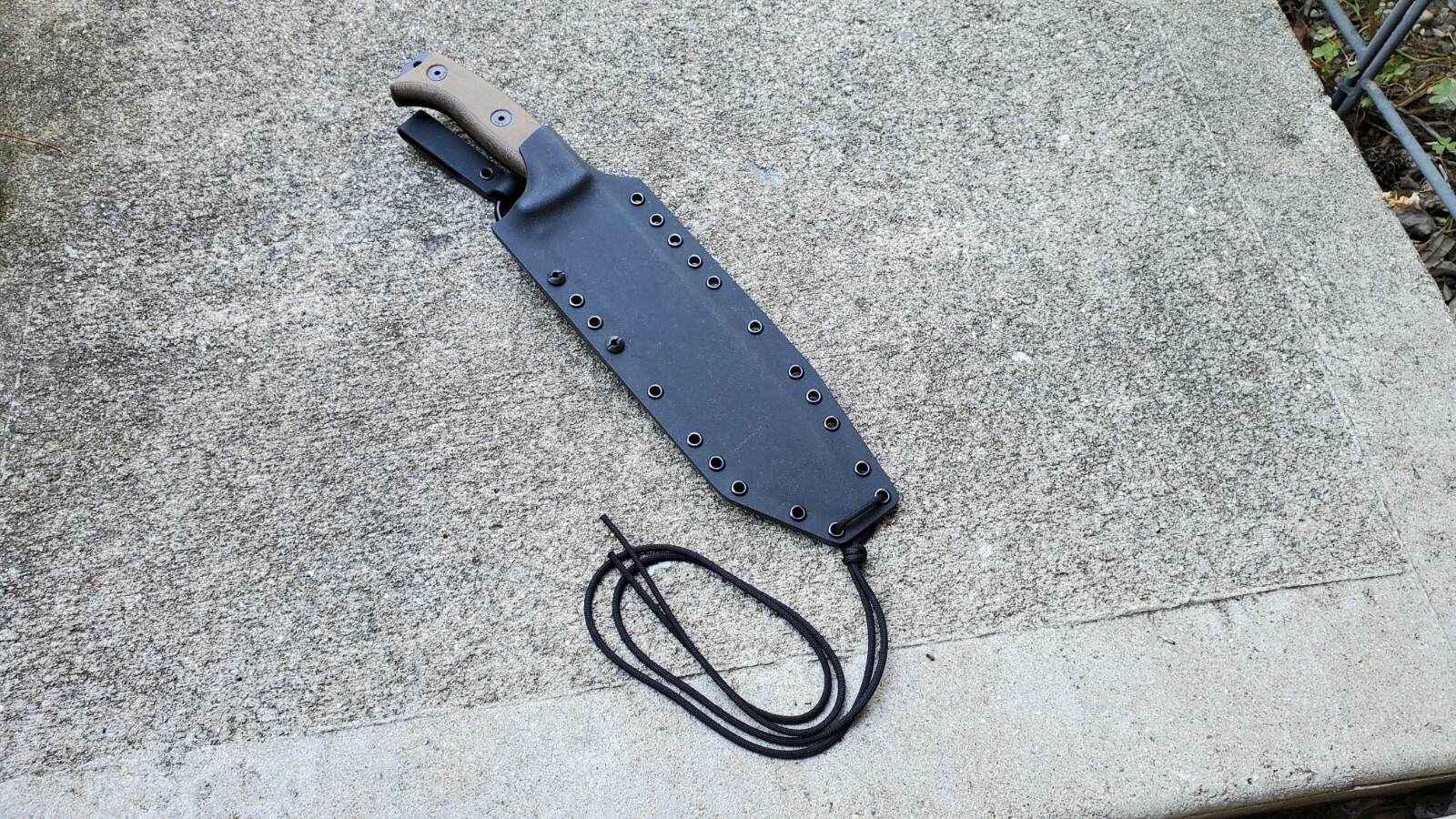 ESEE JUNGLAS Pancake Style Kydex Sheath w/ Kydex Looped Dangler (Bk)