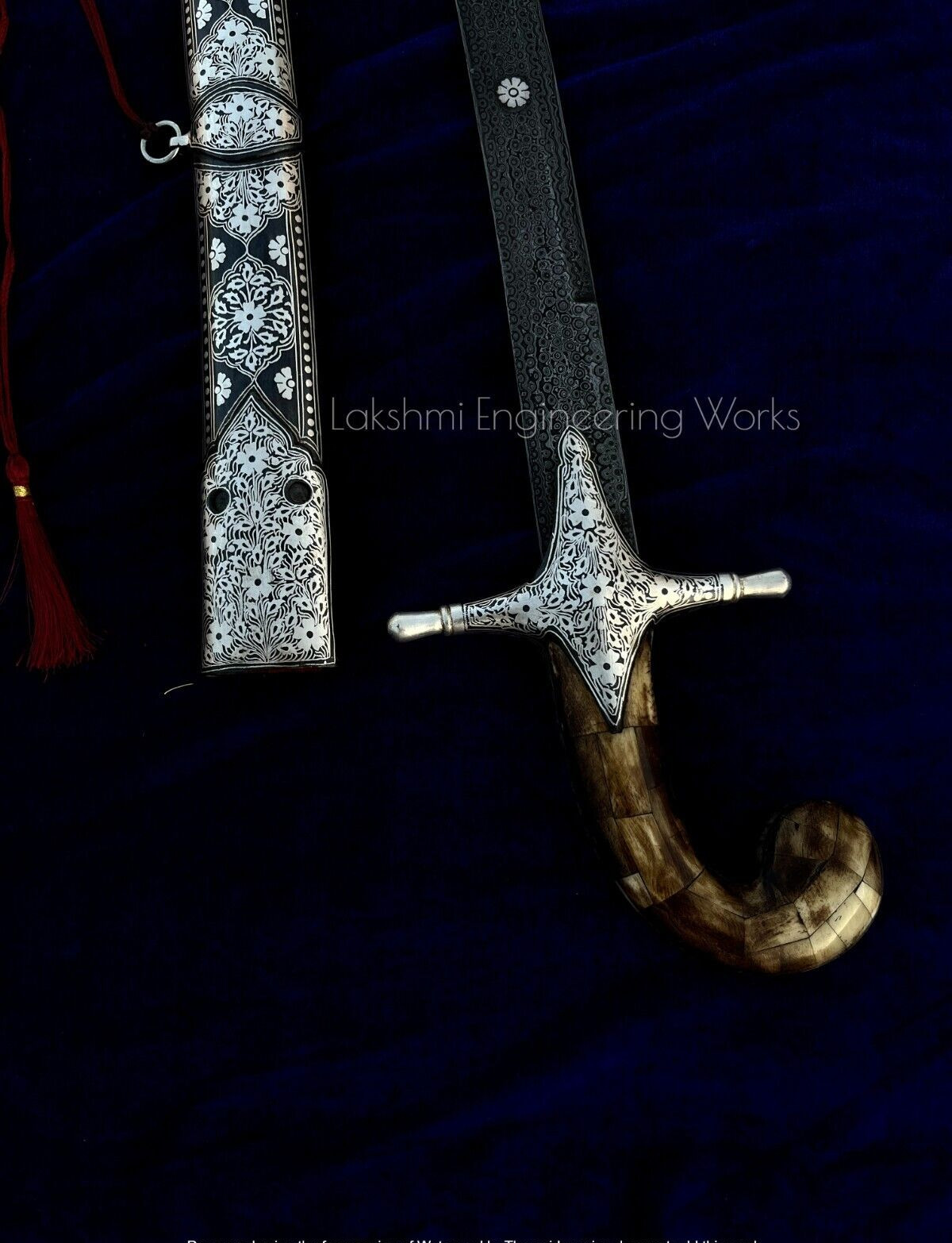 Arabian Sword , Camelbone hilt, kilij hilt, damascus steel blade, Kilij Handle