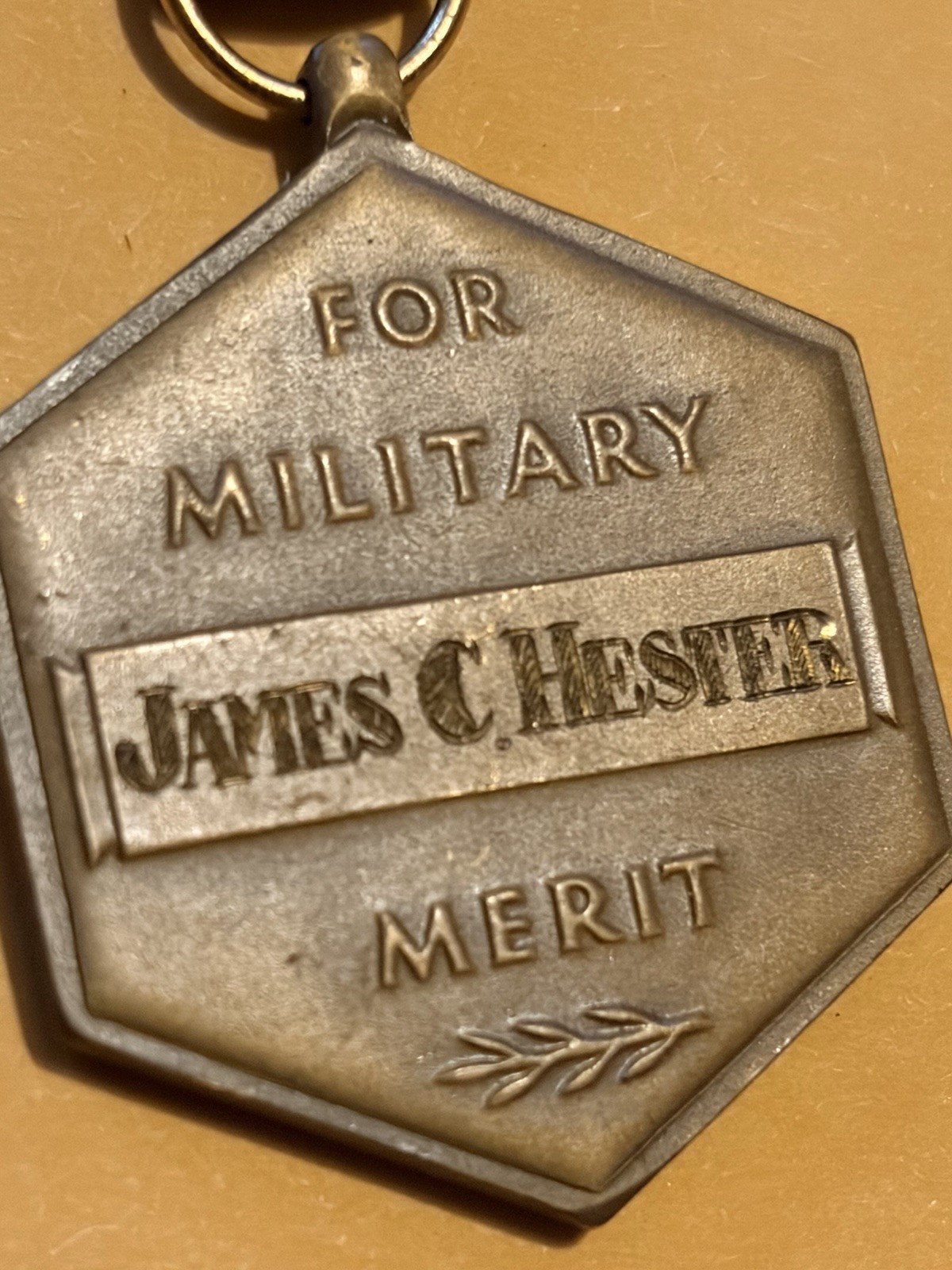 Army Commendation medal Engraved Named Plate James C. Hester Vietnam Veteran D1