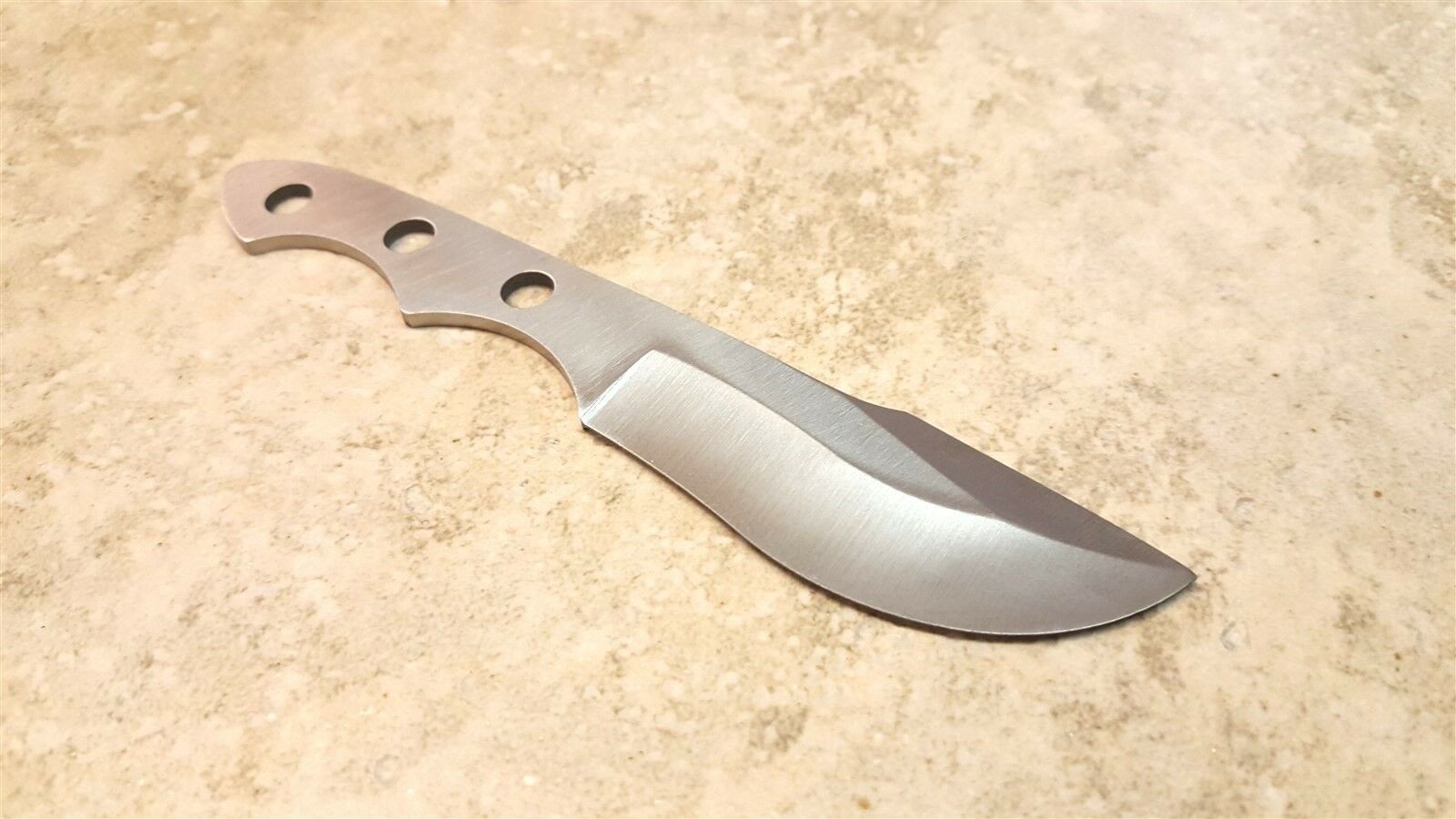 Knife Blade Blank Fixed full Tang 6.5″ OA x 3″ DIY Hunter Skinner Maker Making