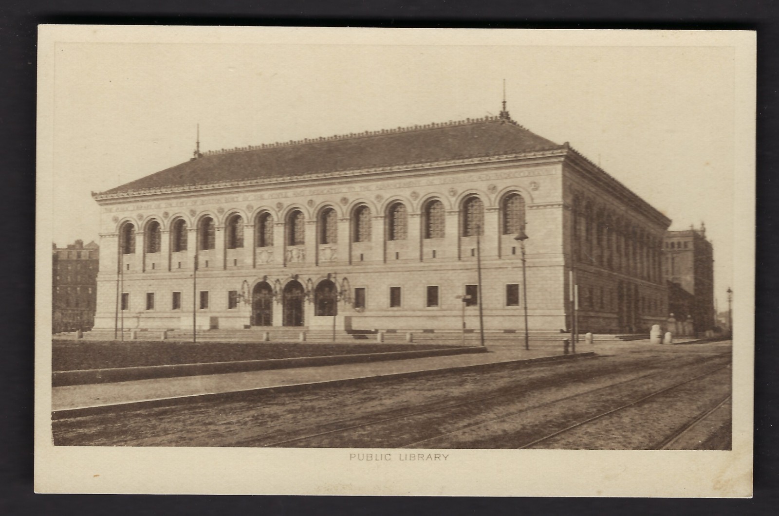 VINTAGE BOSTON MASS. PUBLIC LIBRARY (NEW) POST CARD SERIES No. 1000