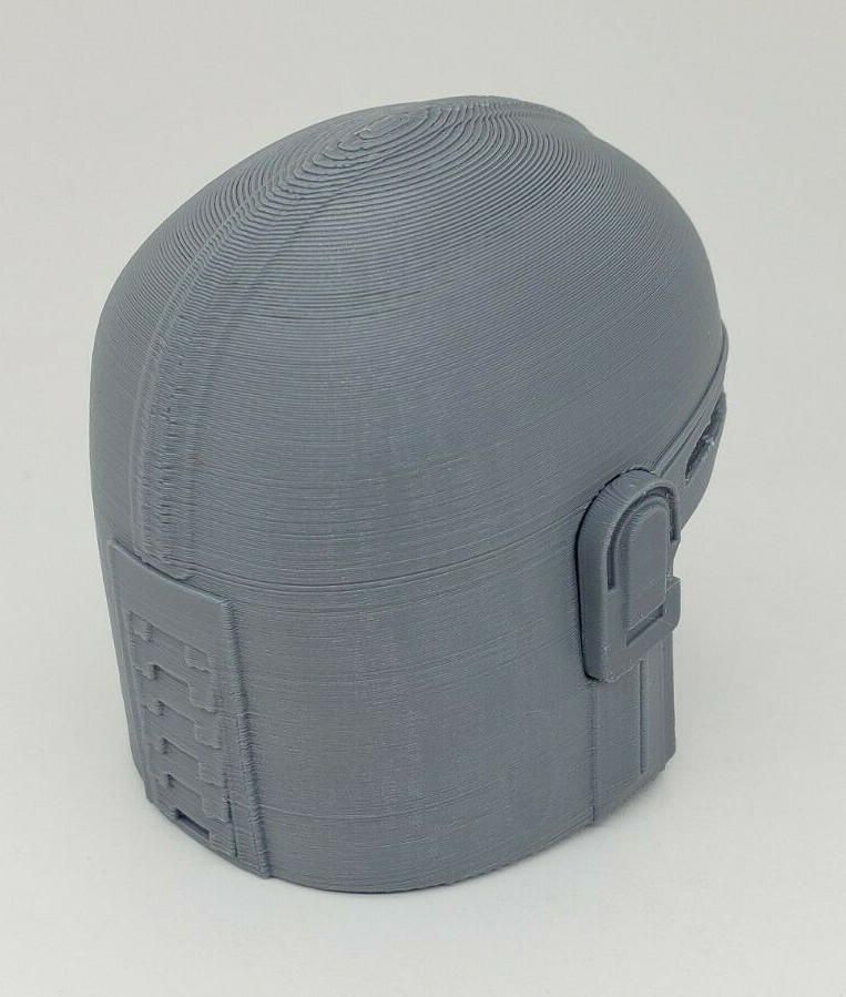 3D Printed 3″ Mandalorian Helmet Star Wars Silver PLA Plastic