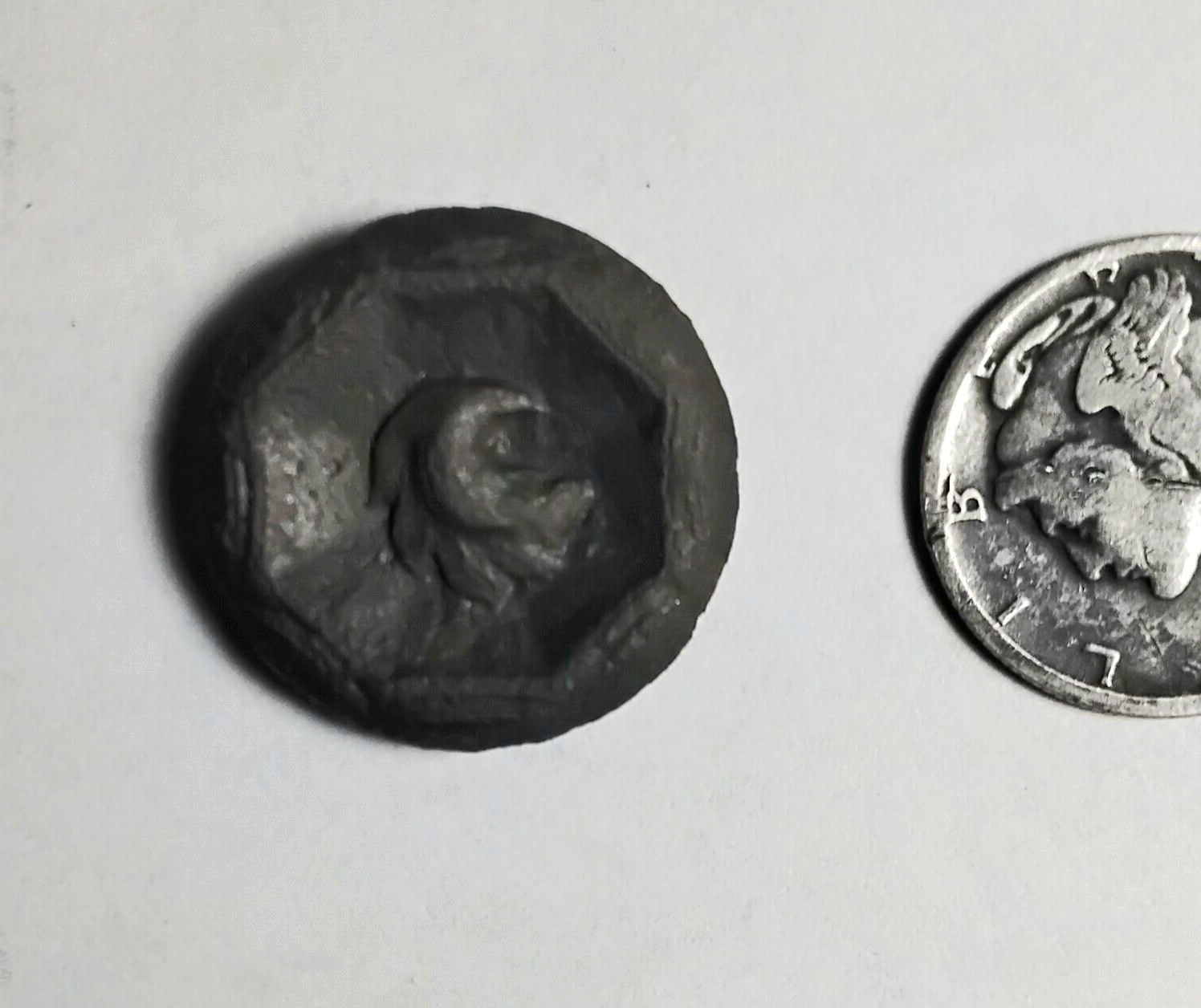 2 Piece low-convex Eagle button Kendrick & Co. Waterbury rmdc 1830’s 20mm $45.00