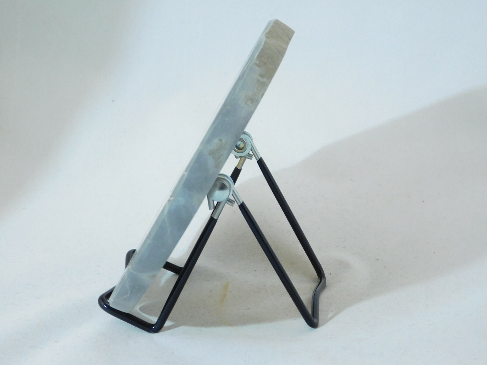 Easel Display Stand Adjustable Small Size Black Vinyl on Metal