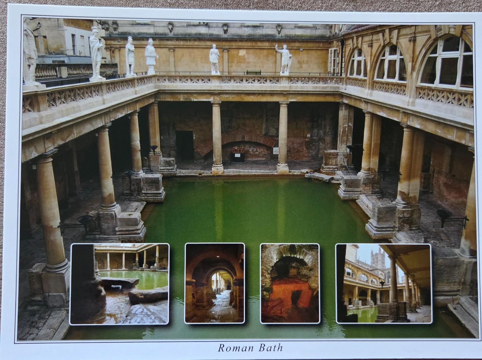 Vintage Postcard Roman Baths City of Bath England