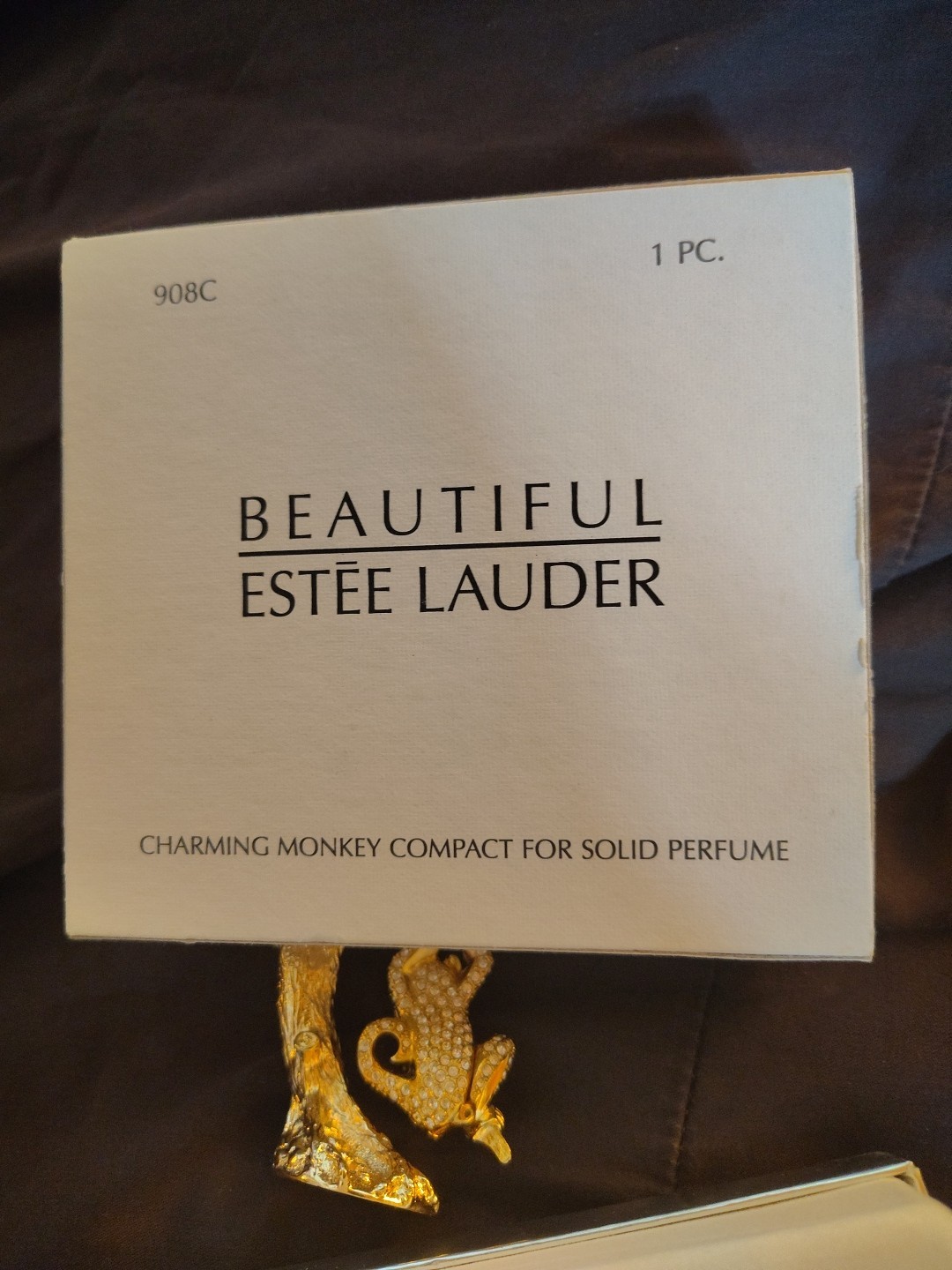 Estee Lauder Beautiful Charming Monkey Compact New In Box 2002