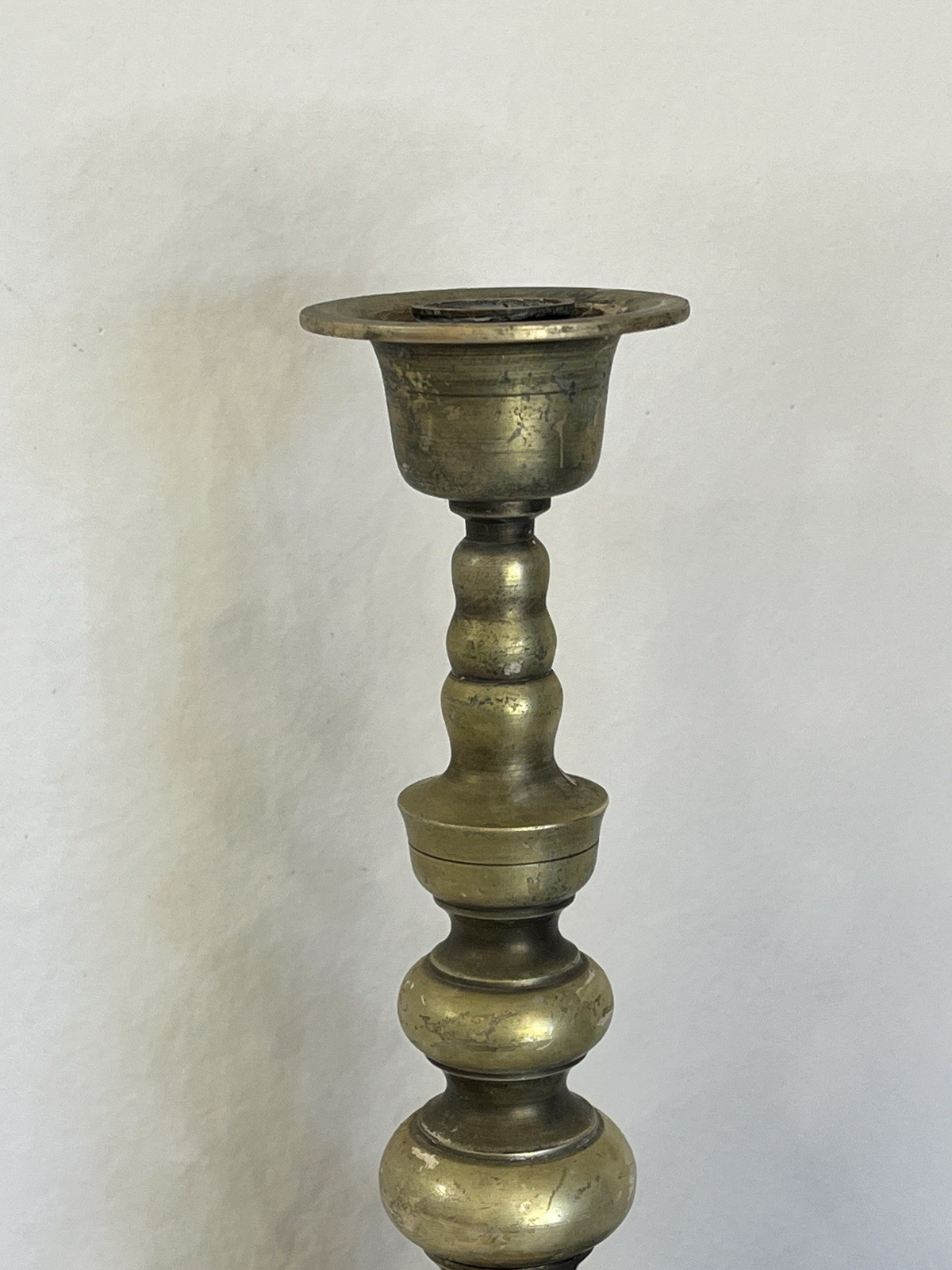Vintage Brass Candlesticks MCM Hollywood Regency Style Set of Two