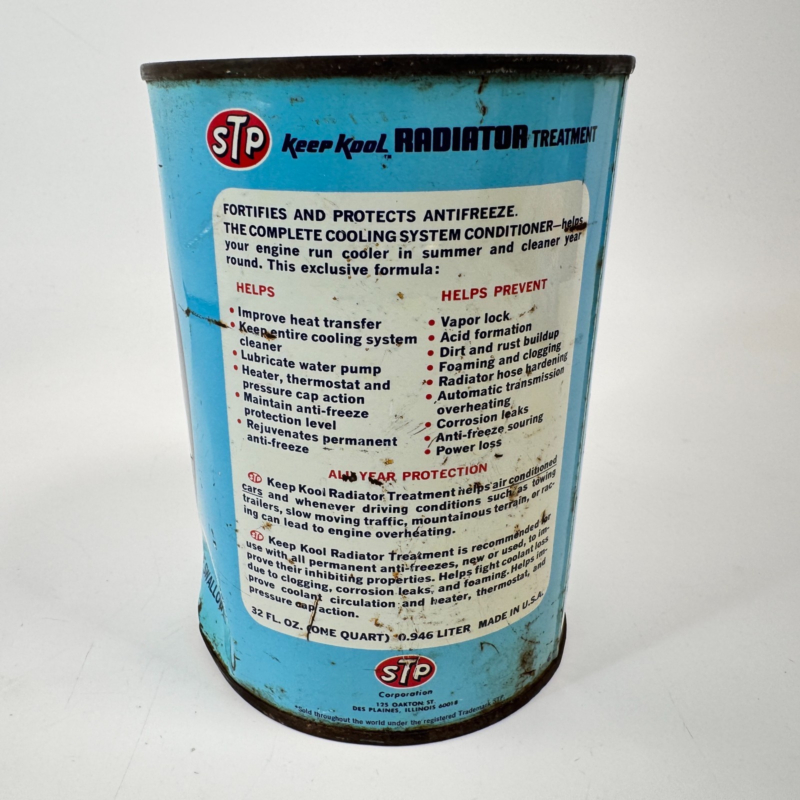 Vintage 1970s STP Radiator Treatment Keep Kool Can FULL